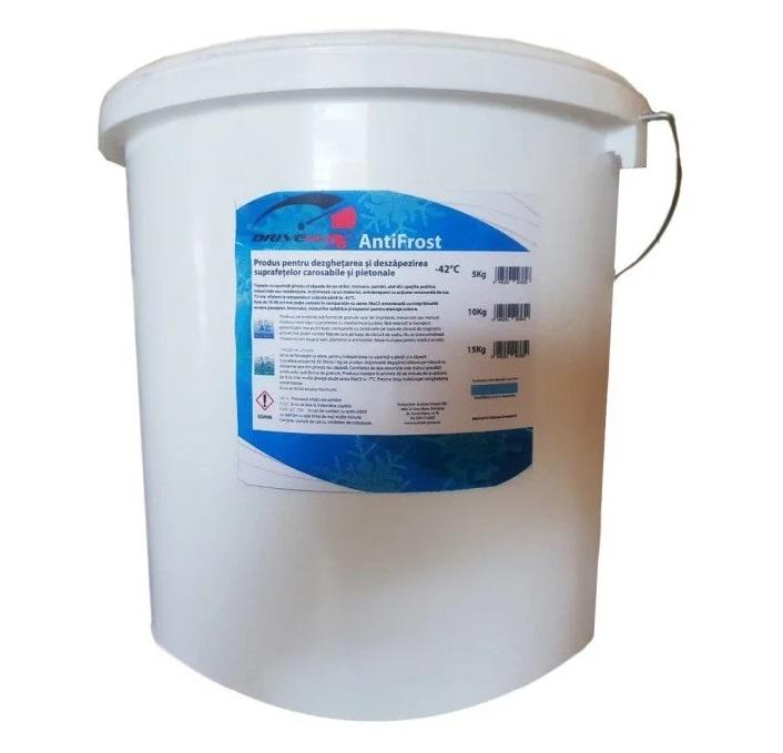Soluție Antiderapantă pentru Dezghețarea Suprafațelor DRIVEMAX Antifrost, Recipient 15 kg